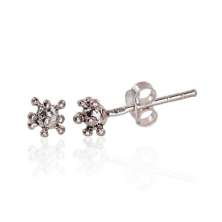 stud,  - Silver stud earrings, Silver 925 fineness, oxide (Plating)