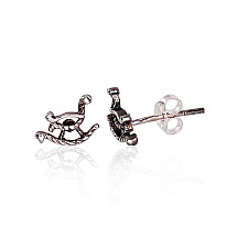 Silver stud earrings, Silver 925 fineness, oxide (Plating)