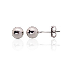 Silver stud earrings, Silver 925 fineness, Rhodium (Plating)