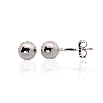 stud,  - Silver stud earrings, Silver 925 fineness, Rhodium (Plating)