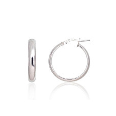 Серебряные серьги-кольца, 3.4 g, Серебро 925 проба