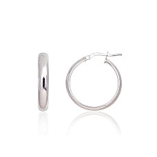 Серебряные серьги-кольца, 3.5 g, Серебро 925 проба