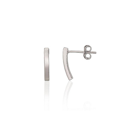 stud,  - Silver stud earrings, Silver 925 fineness, Rhodium (Plating)
