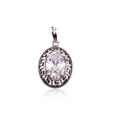 Women,  - Silver pendant, Silver 925 fineness, oxide (Plating), Zirkons