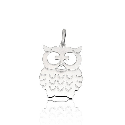 Women, Owl - Silver pendant, Silver 925 fineness