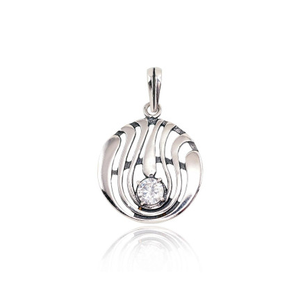 Women,  - Silver pendant, Silver 925 fineness, oxide (Plating), Zirkons