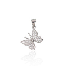 Silver pendant, 1.7 g, Silver 925 fineness, Rhodium (Plating), Zirkons