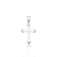 Серебряный кулон, 1 g, Серебро 925 проба, родий (покрытие), Цирконы