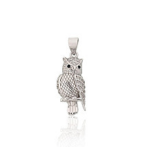 Silver pendant, 1.7 g, Silver 925 fineness, Rhodium (Plating), Zirkons