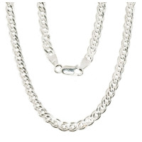 Серебряная цепочка Мона-лиза 4,9 мм , алмазная обработка граней, 50, 16.2 g, Серебро 925 проба