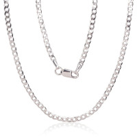 Sudraba ķēdīte Kartjē 2.5 mm , dimantu apstrādājums, 55, 8.1 g, Sudrabs 925 prove, rodijs (pārklājums)