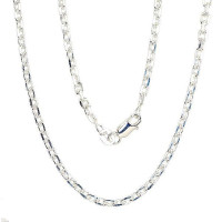 Серебряная цепочка Якорное 3 мм , алмазная обработка граней, 50, 9.8 g, Серебро 925 проба