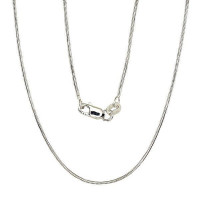 Серебряная цепочка Змейка 1 мм, 47, 4.2 g, Серебро 925 проба, родий (покрытие)