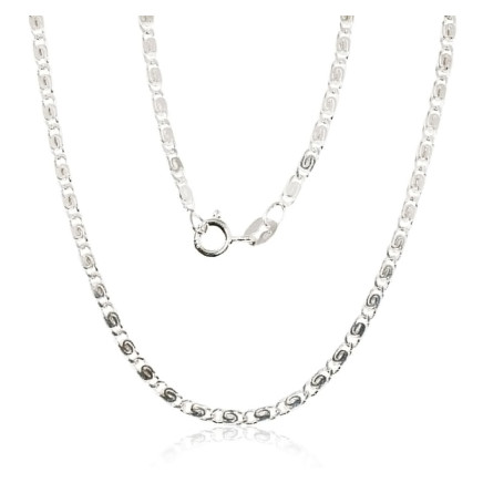 Chains,  - Silver chain Snail 2,1 mm , diamond cut, 50, 6 g, Silver 925 fineness