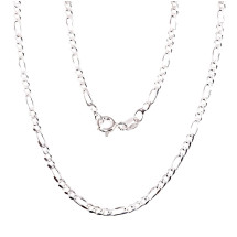 Silver chain Figaro 2, 2 mm, diamond cut, Silver 925 fineness