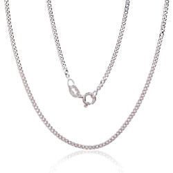 Silver chain Curb 2 mm , diamond cut, 45, 3.6 g, Silver 925 fineness