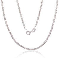 Серебряная цепочка Картье 2 мм , алмазная обработка граней, 45, 4.9 g, Серебро 925 проба