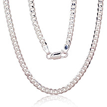 Серебряная цепочка Картье 4 мм , алмазная обработка граней, 50, 11.2 g, Серебро 925 проба