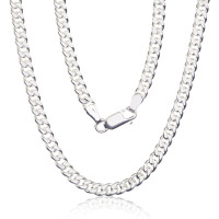 Серебряная цепочка Картье 4 мм, 50, 21.9 g, Серебро 925 проба