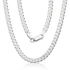 Серебряная цепочка Картье 4 мм, 50, 22 g, Серебро 925 проба