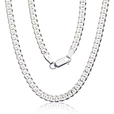 Серебряная цепочка Картье 4 мм, 50, 22.1 g, Серебро 925 проба