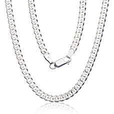 Серебряная цепочка Картье 4 мм, 50, 22.2 g, Серебро 925 проба