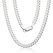 Серебряная цепочка Картье 4 мм, 55, 23.5 g, Серебро 925 проба