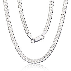 Серебряная цепочка Картье 4 мм, 55, 24.4 g, Серебро 925 проба