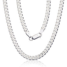 Серебряная цепочка Картье 4 мм, 60, 26.5 g, Серебро 925 проба