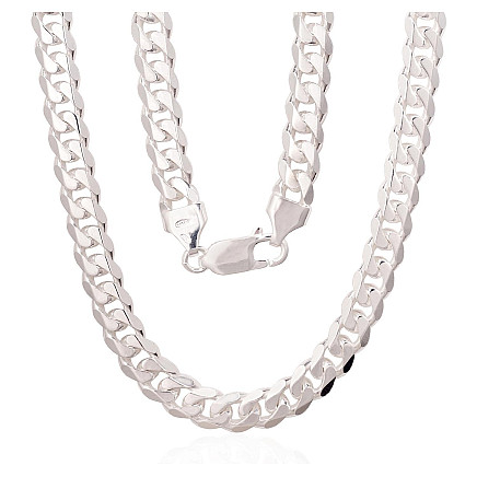 For man,  - Silver chain Curb 6 mm, Silver 925 fineness