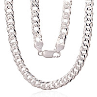 Sudraba ķēdīte Dubultais rombs 6 mm , dimantu apstrādājums, 55, 33.7 g, Sudrabs 925 prove