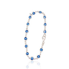 Silver bracelet, Silver 925 fineness, Zirkons