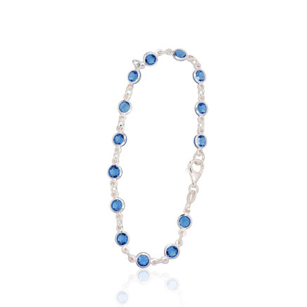 Bracelets,  - Silver bracelet, Silver 925 fineness, Zirkons