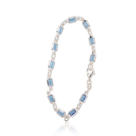 Bracelets,  - Silver bracelet, Silver 925 fineness, Zirkons