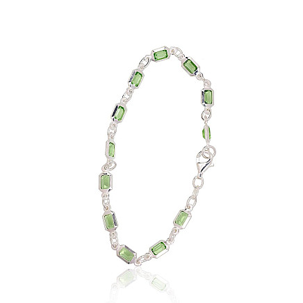 Bracelets,  - Silver bracelet, Silver 925 fineness, Zirkons