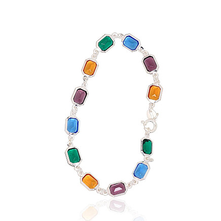 Bracelets,  - Silver bracelet, Silver 925 fineness, Zirkons