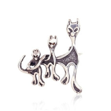 Silver brooch, Silver 925 fineness, oxide (Plating)