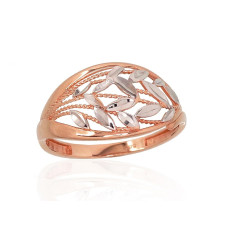 Gold ring, 20, 2.08 g, Red Gold 585 fineness, Rhodium (Plating)