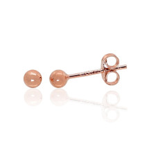 Gold classic studs earrings, 0.33 g, Red Gold 585 fineness