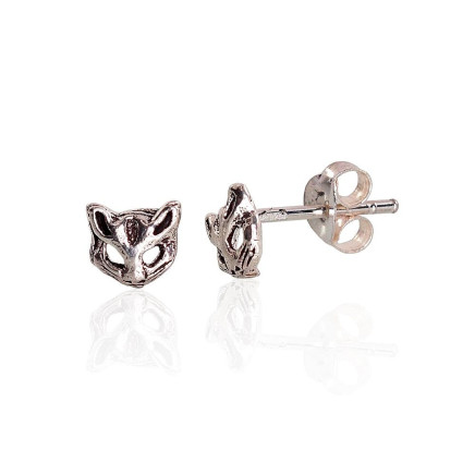 stud,  - Silver stud earrings, Silver 925 fineness, oxide (Plating)