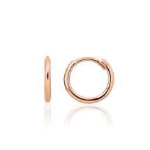 Gold hoop earrings, 0.82 g, Red Gold 585 fineness