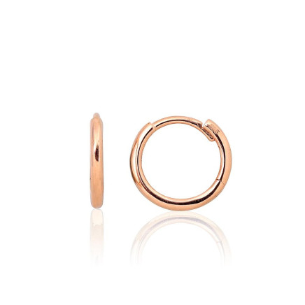 hoops,  - Gold hoop earrings, 0.82 g, Red Gold 585 fineness