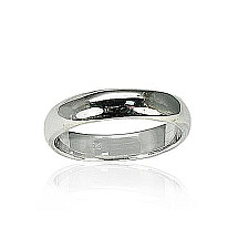 Серебряное обручальное кольцо, Серебро 925 проба, Высота кольца 6mm