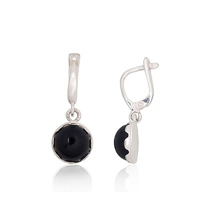 English lock,  - Silver earrings with english lock, 4.2 g, Silver 925 fineness