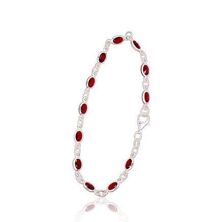 Bracelets,  - Silver bracelet, Silver 925 fineness, Zirkons