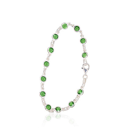 Bracelets,  - Silver bracelet, Silver 925 fineness, Zirkons