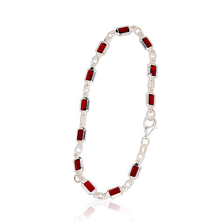 Bracelets,  - Silver bracelet, Silver 925 fineness, Zirkons