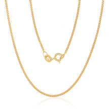 Silver chain Curb 1.5 mm, diamond cut, Silver 925 fineness, yellow gold (Plating)