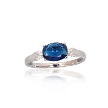 Silver ring, Silver 925 fineness, Rhodium (Plating), Zirkons