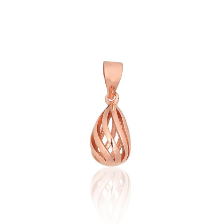 Gold plated,  - Silver pendant, Silver 925 fineness, red gold (Plating)